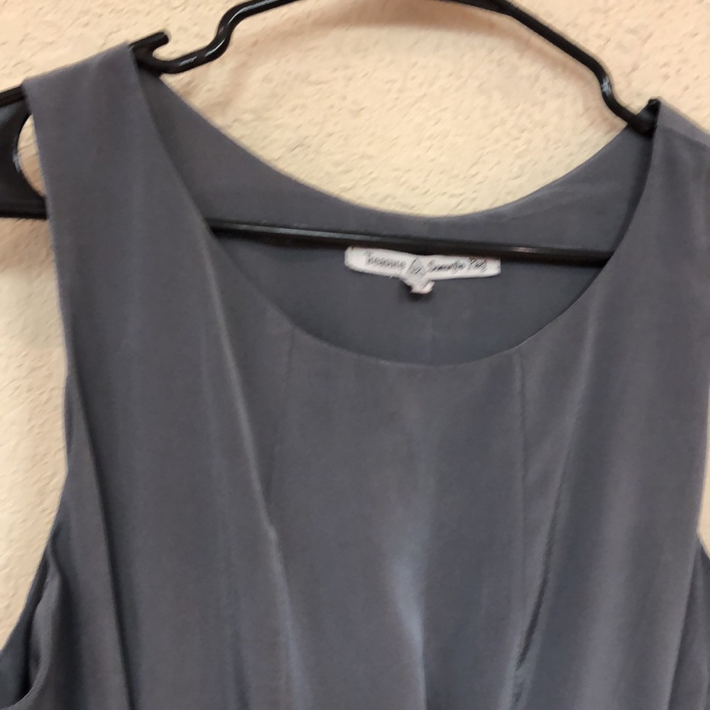 Treasure by Samantha Pleet womans Grey cut out waist maxi dress FLAWED  Large - Picture 7 of 14
